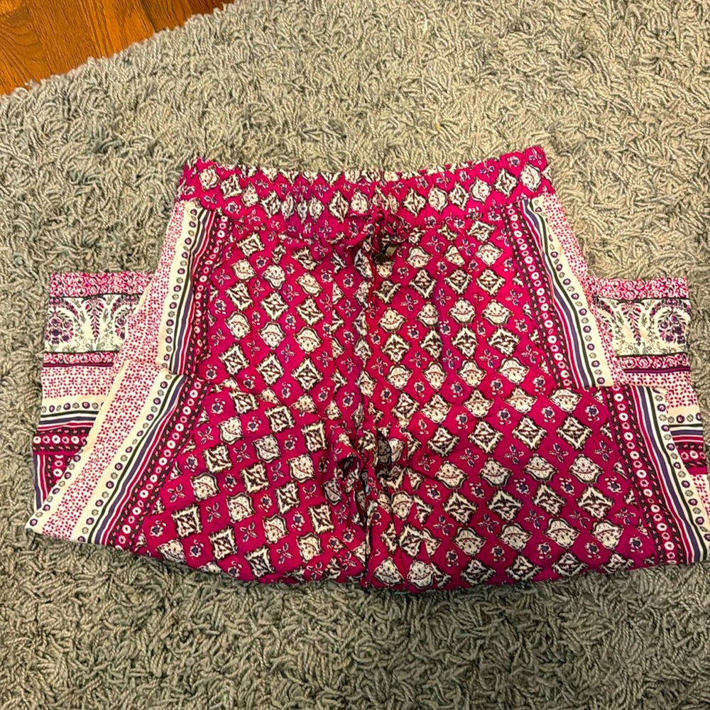 Lucy & Laurel pants elastic/ drawstring size large 100% Rayon